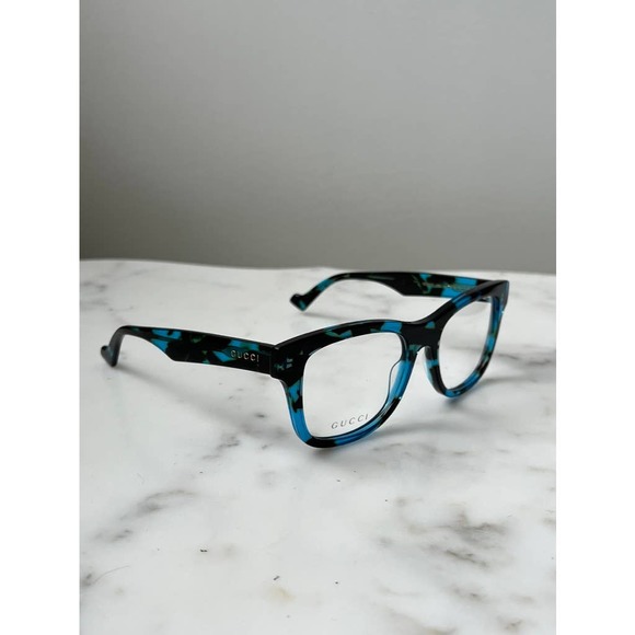 NEW Gucci GG1332O Blue Havana Square Eyeglass Frames - Picture 5 of 8